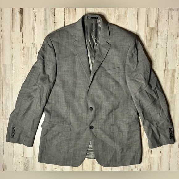 Lauren Ralph Lauren Blazer Jacket Men's 42R Gray Classic Checked - Picture 1 of 10